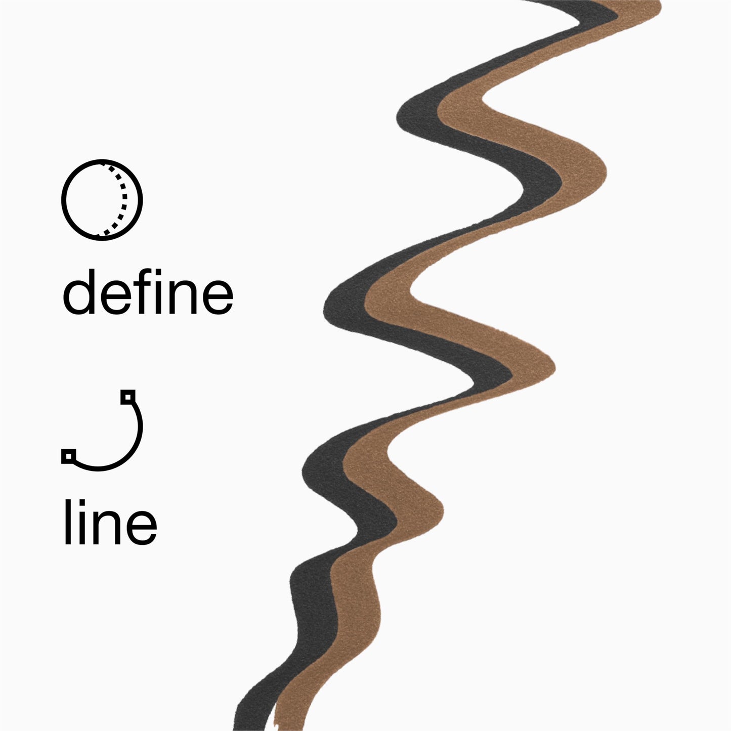 Side view of the 01 Black Clinique liquid eyeliner showcasing the matte finish container.
