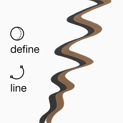 Side view of the 01 Black Clinique liquid eyeliner showcasing the matte finish container.