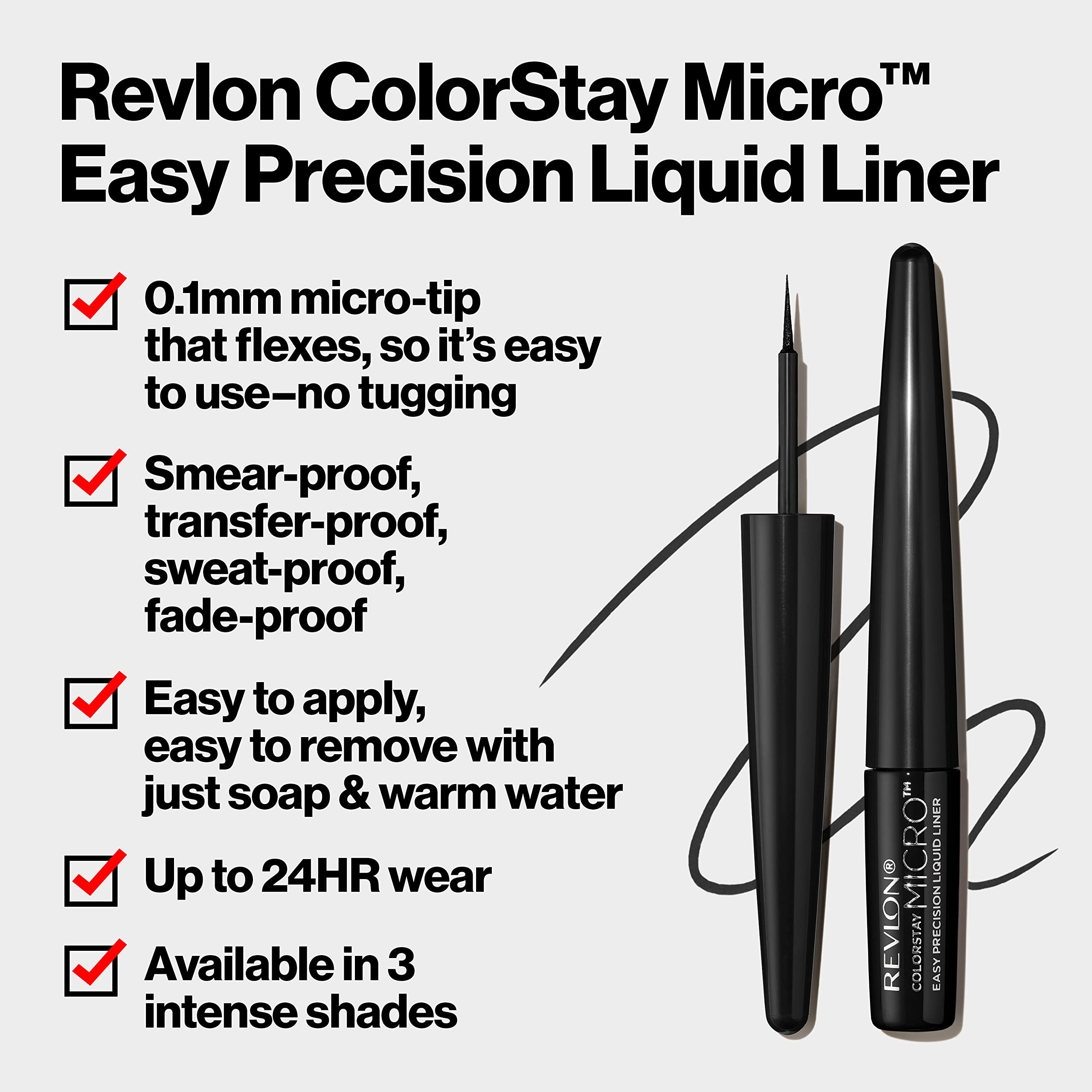 Revlon ColorStay Micro Liquid Eyeliner texture swatch on skin