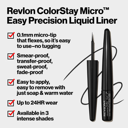 Revlon ColorStay Micro Liquid Eyeliner texture swatch on skin