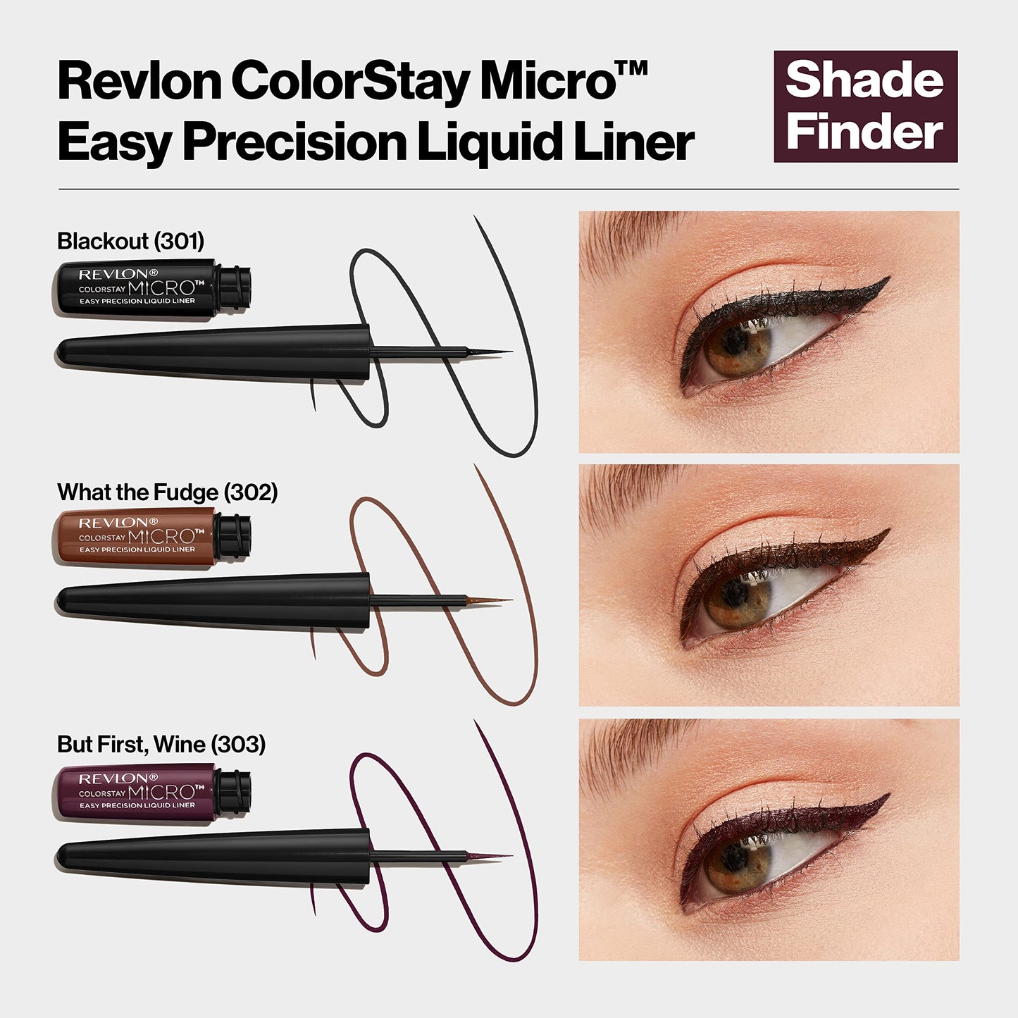 Comparison of thin and thick lines using Revlon micro-tip applicator