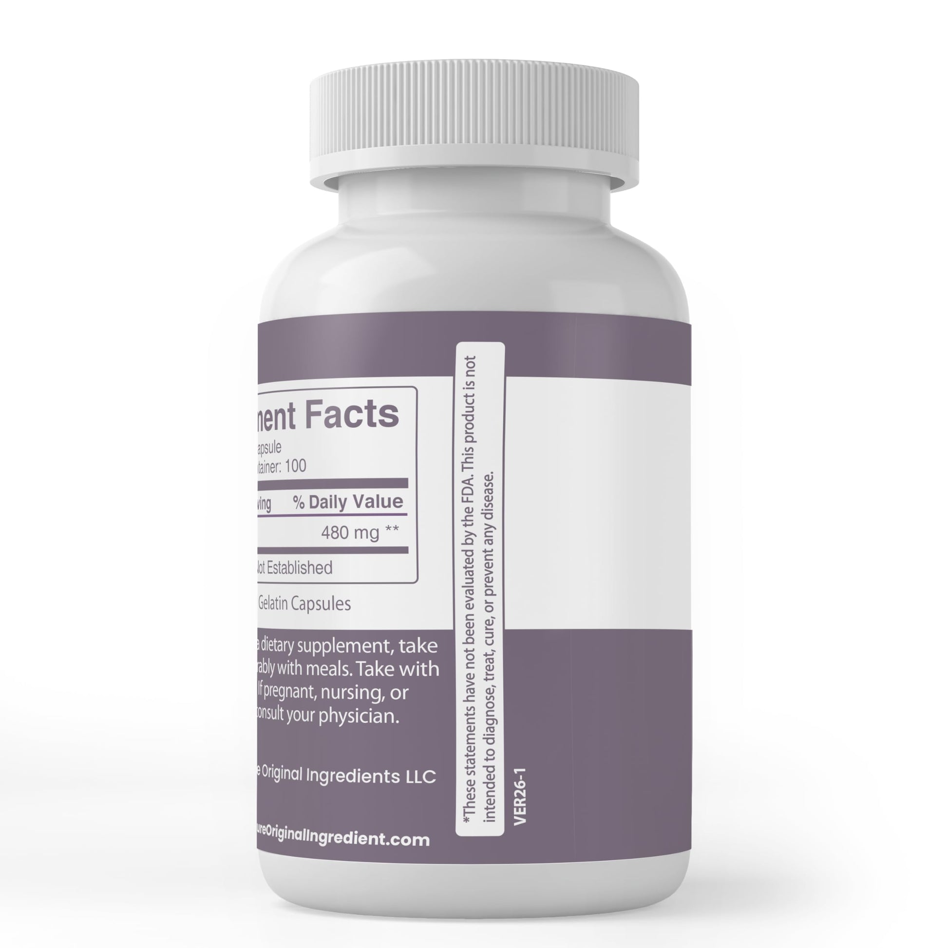 Pure Original Ingredients Black Cohosh Root capsules natural supplement bottle
