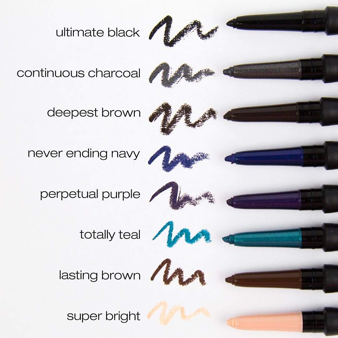 L.A. Girl Ultimate Black GP321 intense matte eyeliner swatches on skin