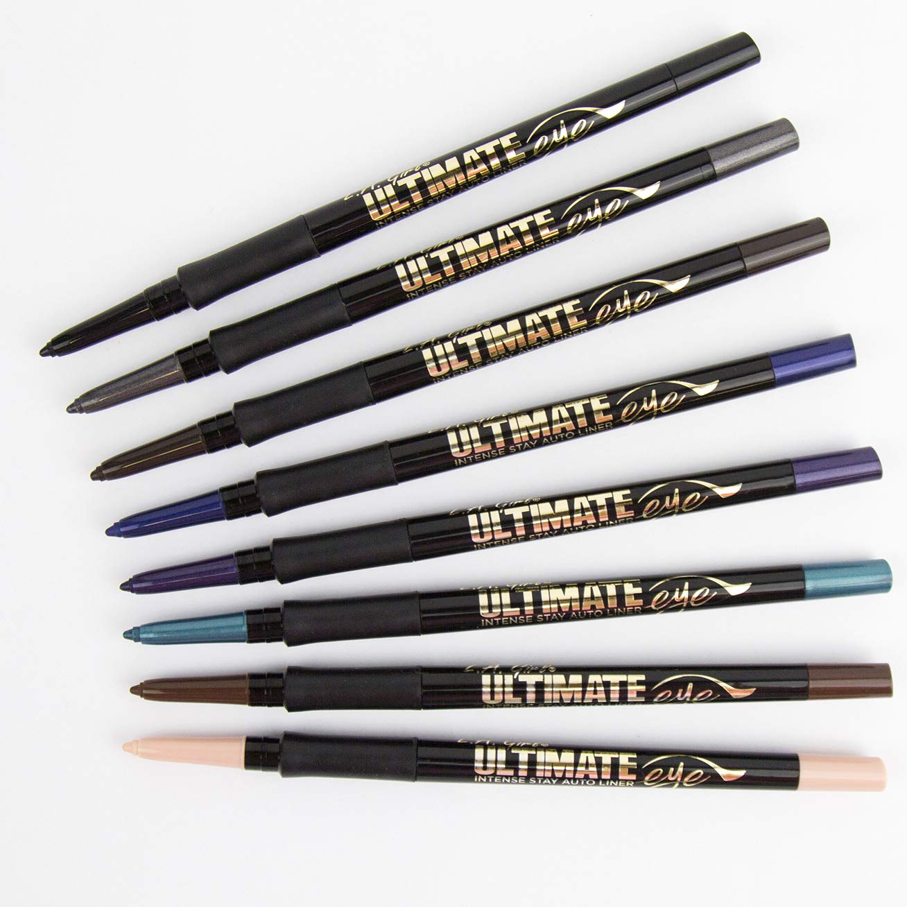 L.A. Girl Ultimate Intense Stay eyeliner collection shades comparison