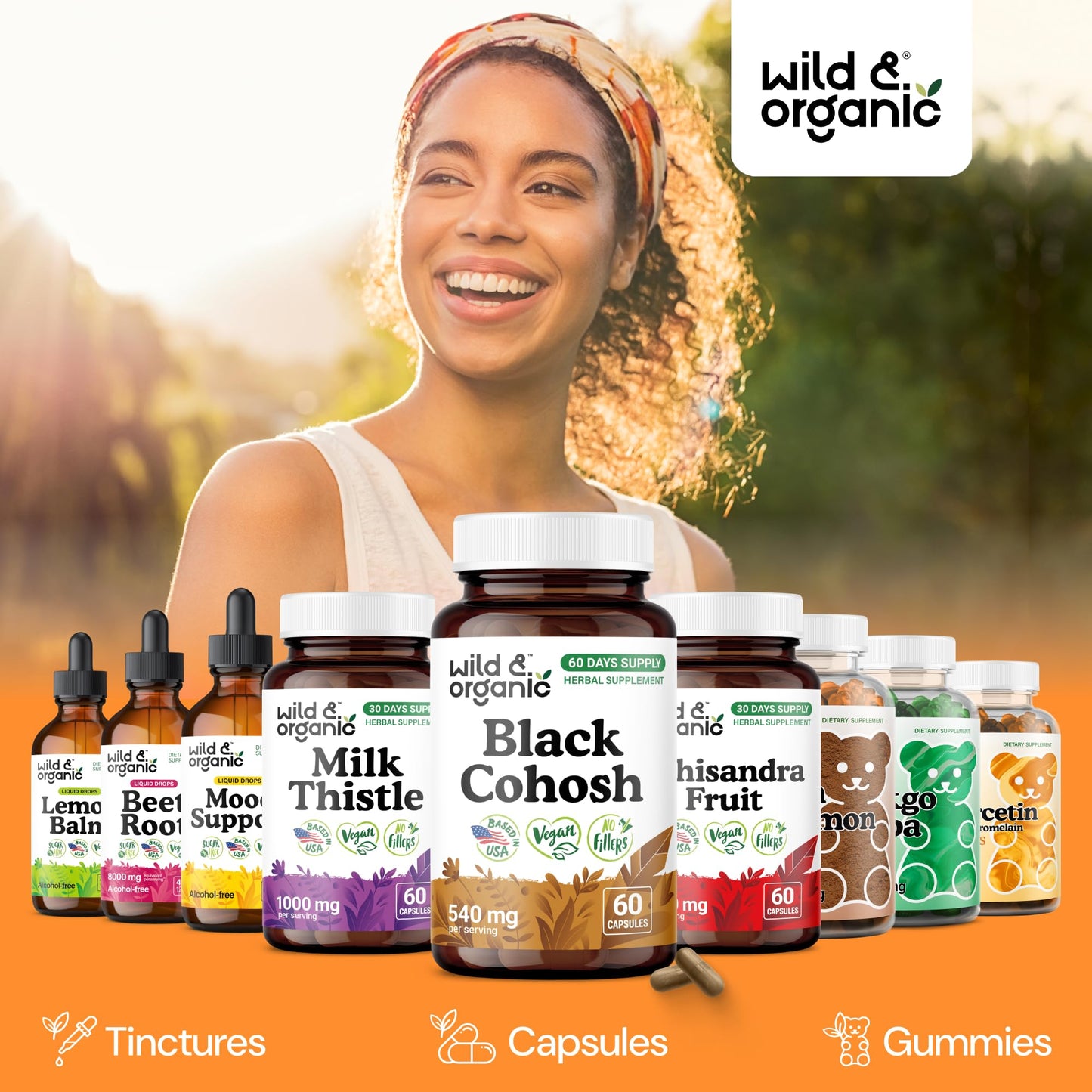 Educational graphic showing benefits of Black Cohosh root extract