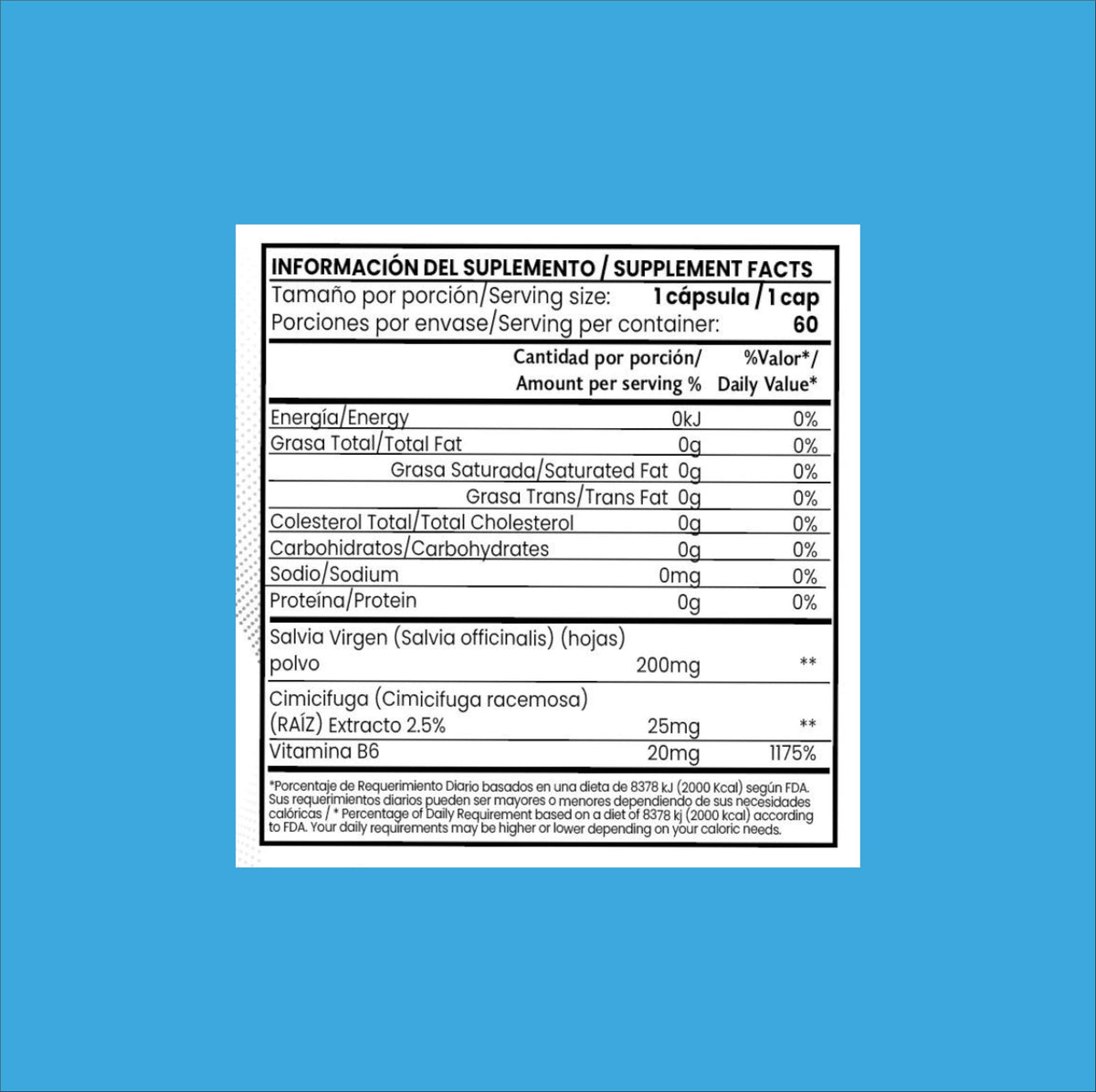 Clinica Dr. Vega Peiskos capsules packaging featuring herbal ingredients