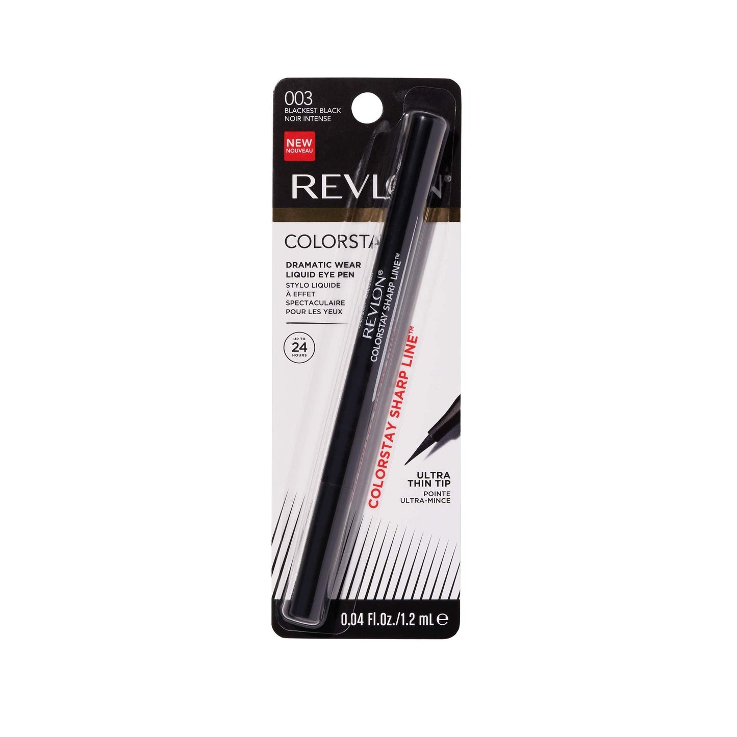 Close up of Revlon liquid eyeliner felt tip applicator