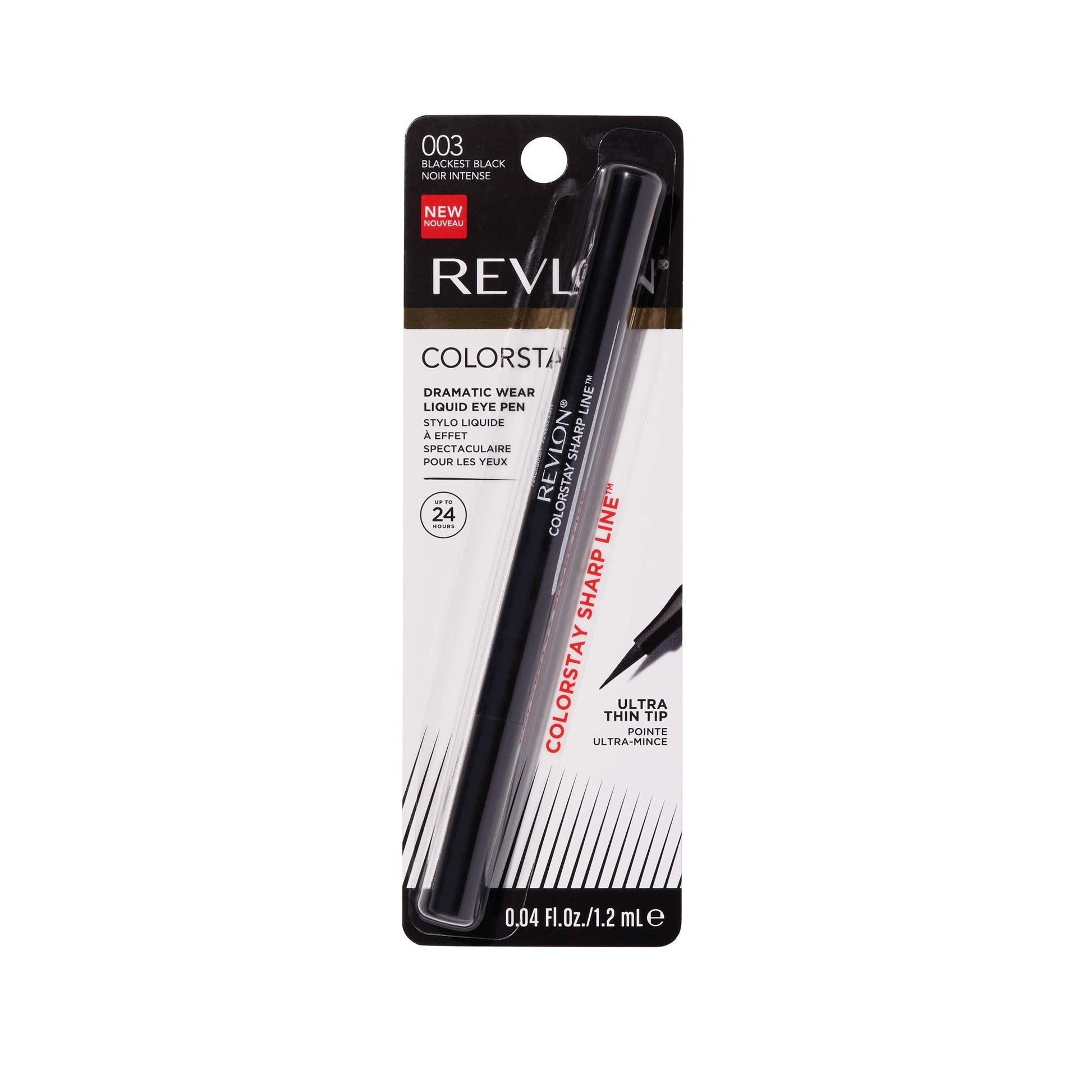 Close up of Revlon liquid eyeliner felt tip applicator