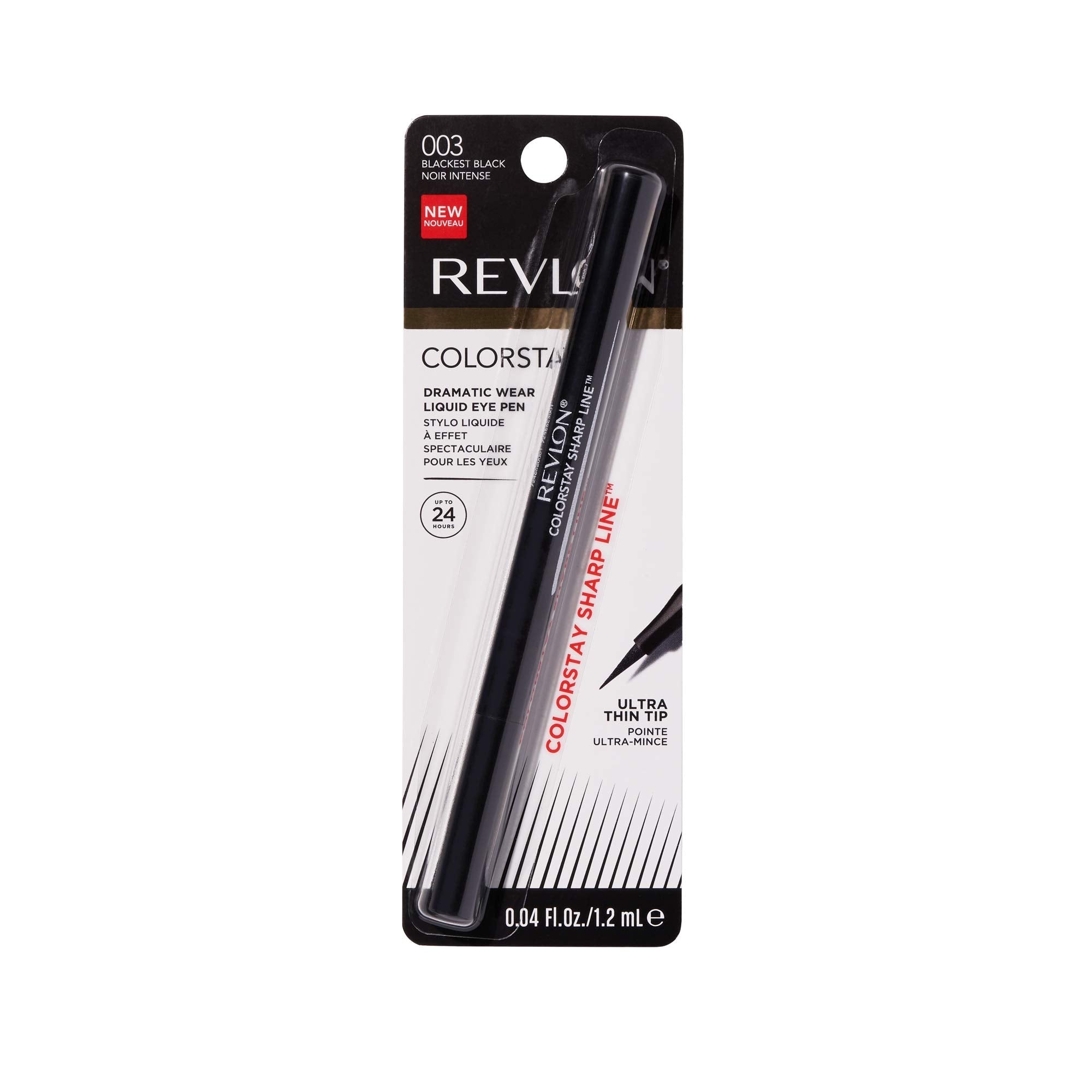 Close up of Revlon liquid eyeliner felt tip applicator