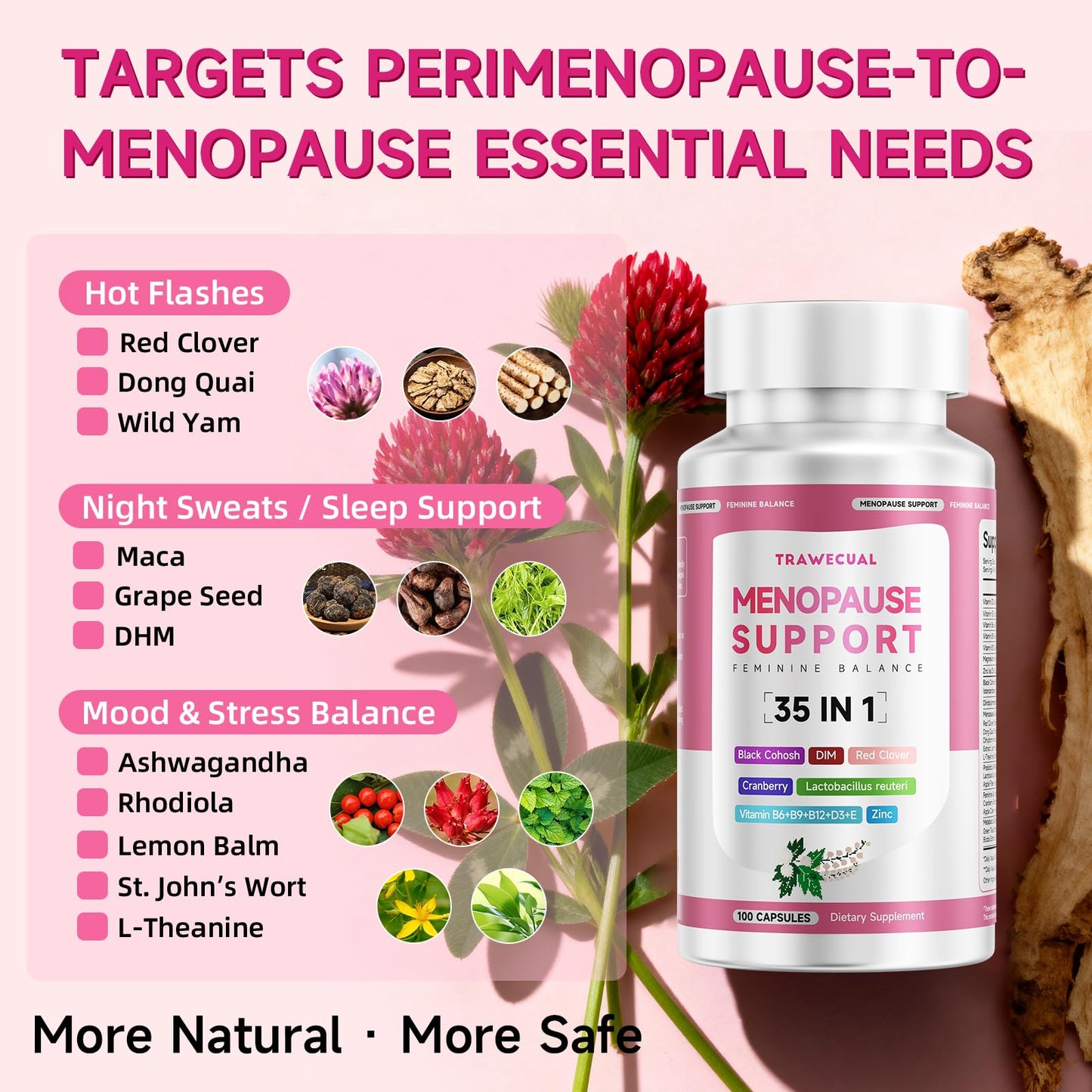 Authentic imported USA menopause relief supplement