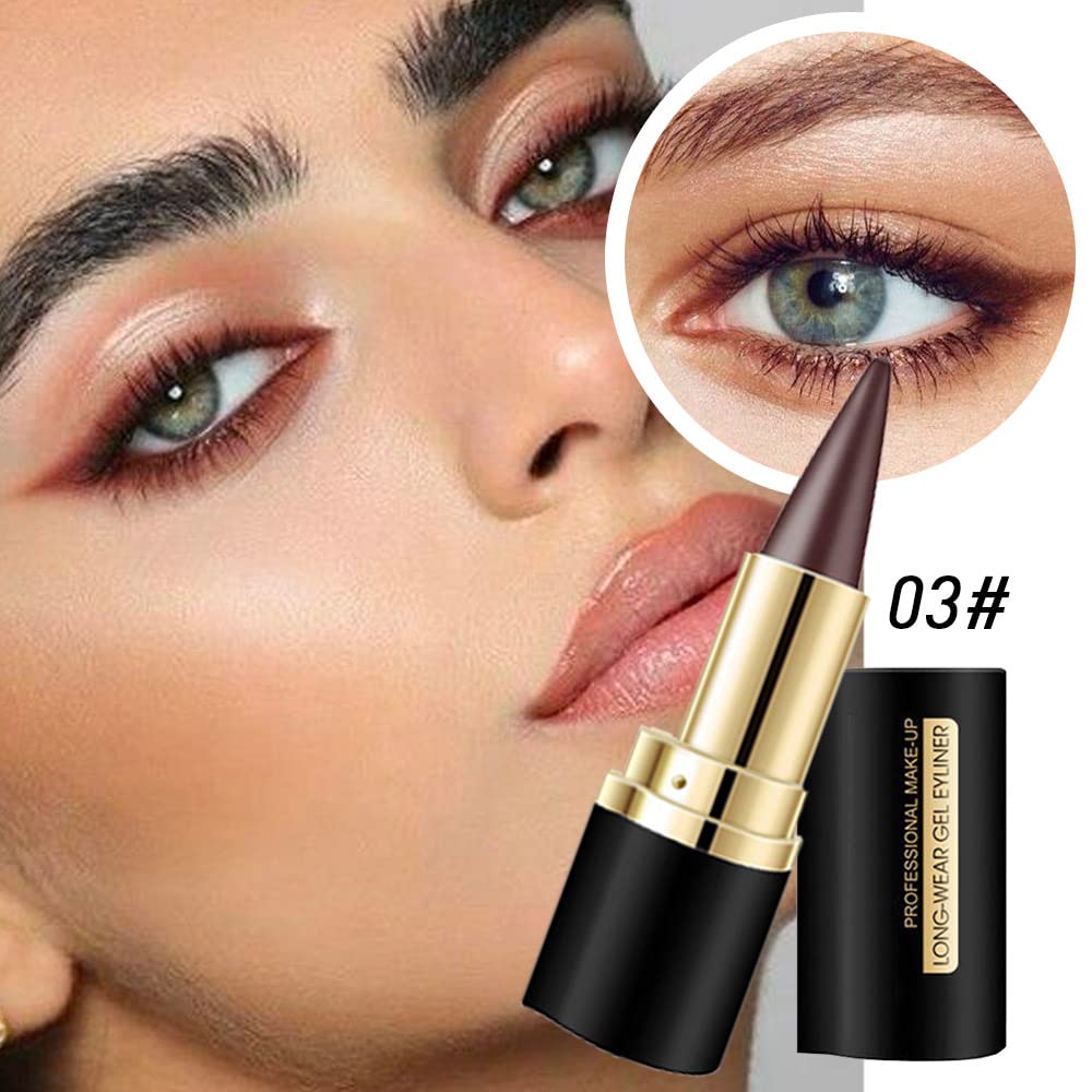 Black and brown eyeliner swatches on skin