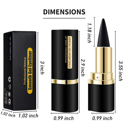 Kaely 2Pcs gel eyeliner set for gothic and daily makeup