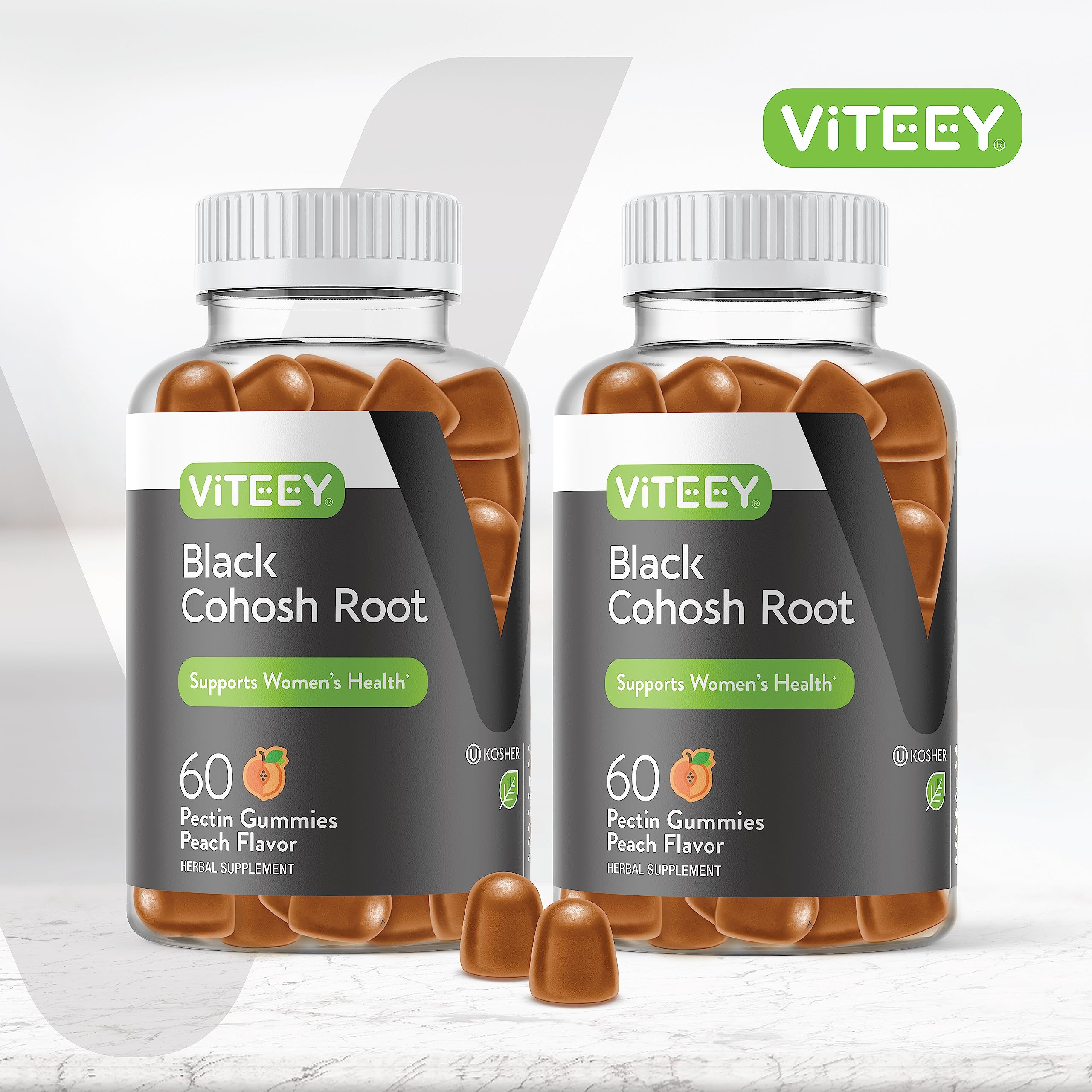 Close up of Viteey menopause relief gummies texture