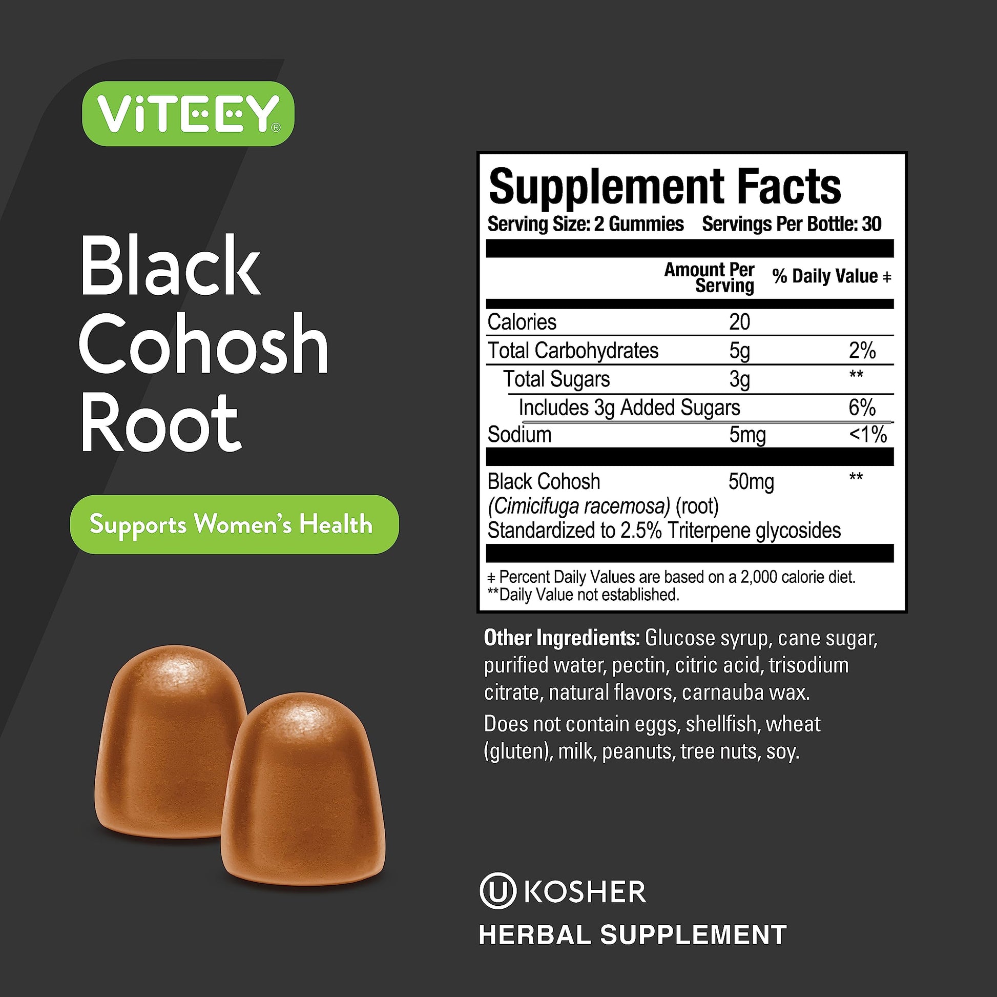 Lifestyle shot of Viteey peach flavored menopause support gummies