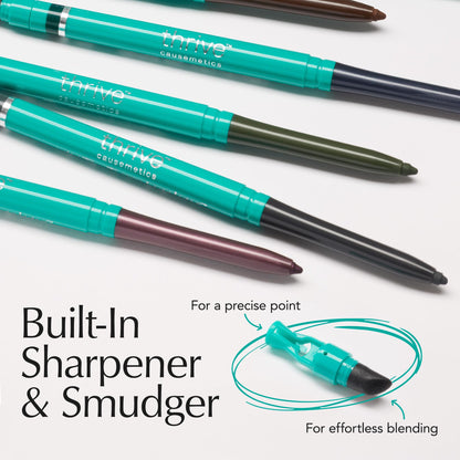 Close up of Thrive Causemetics waterproof eyeliner tip