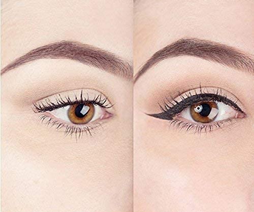 Applying winged eyeliner using The Flick Stick stamp