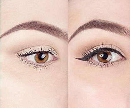 Applying winged eyeliner using The Flick Stick stamp