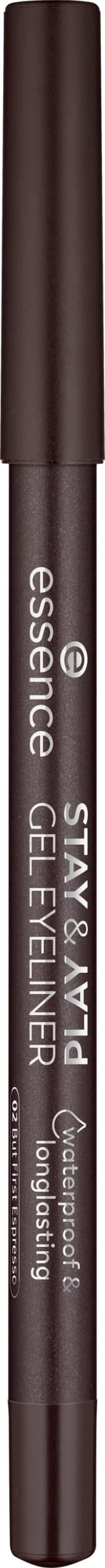 Close up of Essence brown gel eyeliner pencil tip
