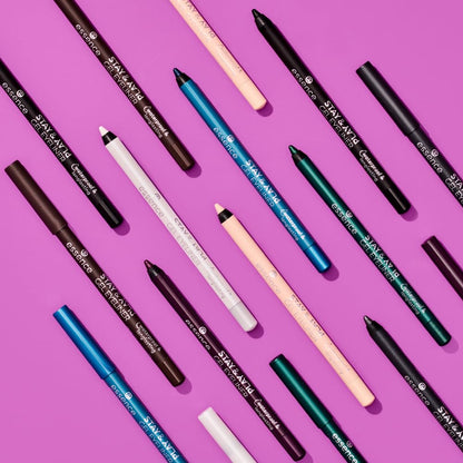 Group shot of Essence makeup products including the gel eyeliner