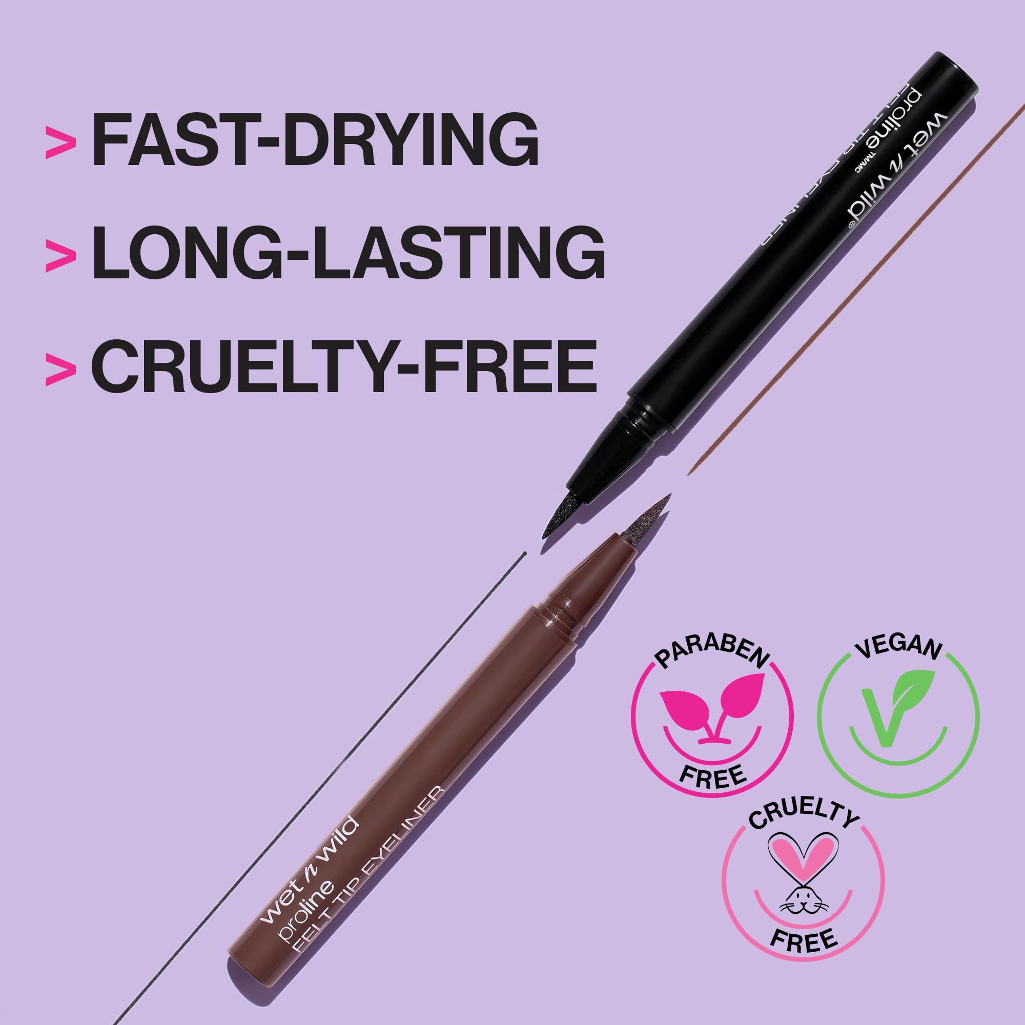 Wet N Wild MegaLiner eyeliner cap and brush detail