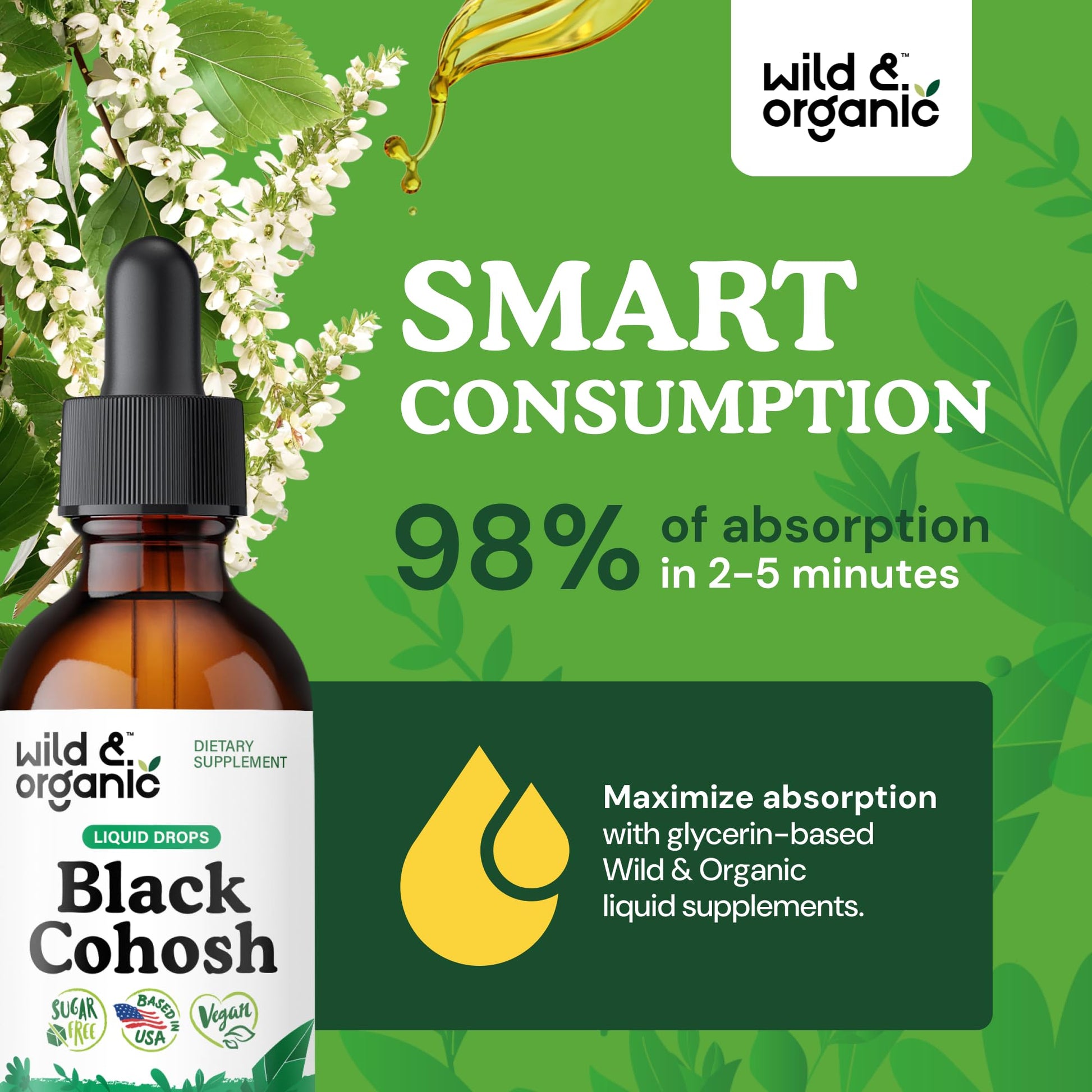 Wild and Organic brand herbal tincture for women