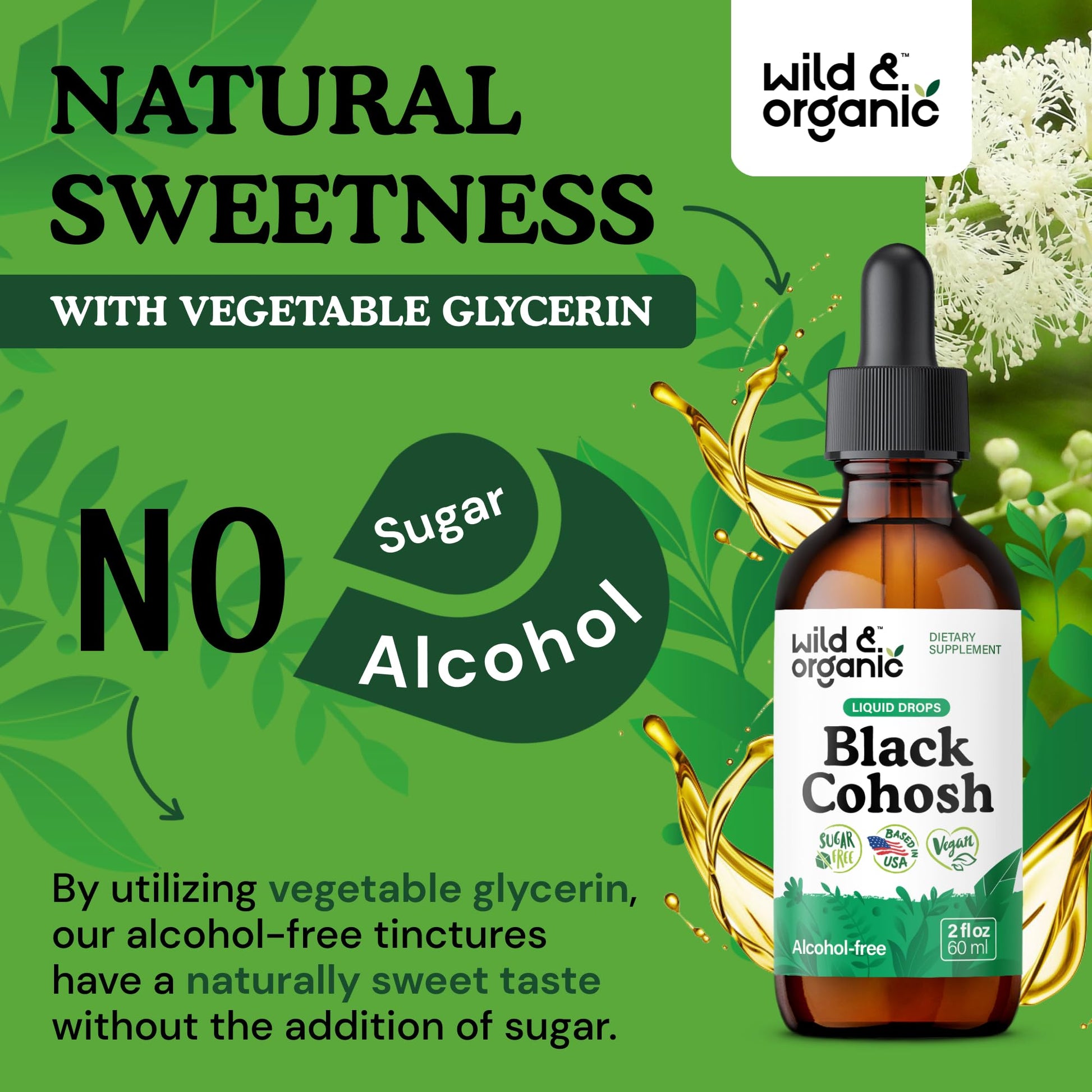 Vegan alcohol-free menopause relief supplement drops