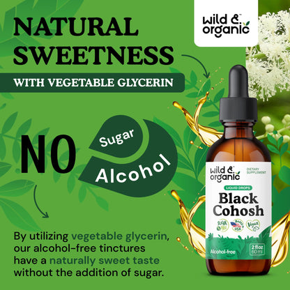 Vegan alcohol-free menopause relief supplement drops