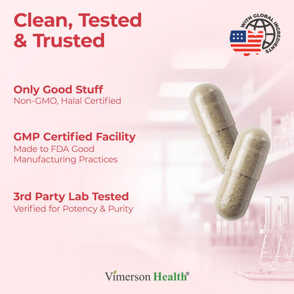 Supplement facts panel for Hormone Harmony capsules