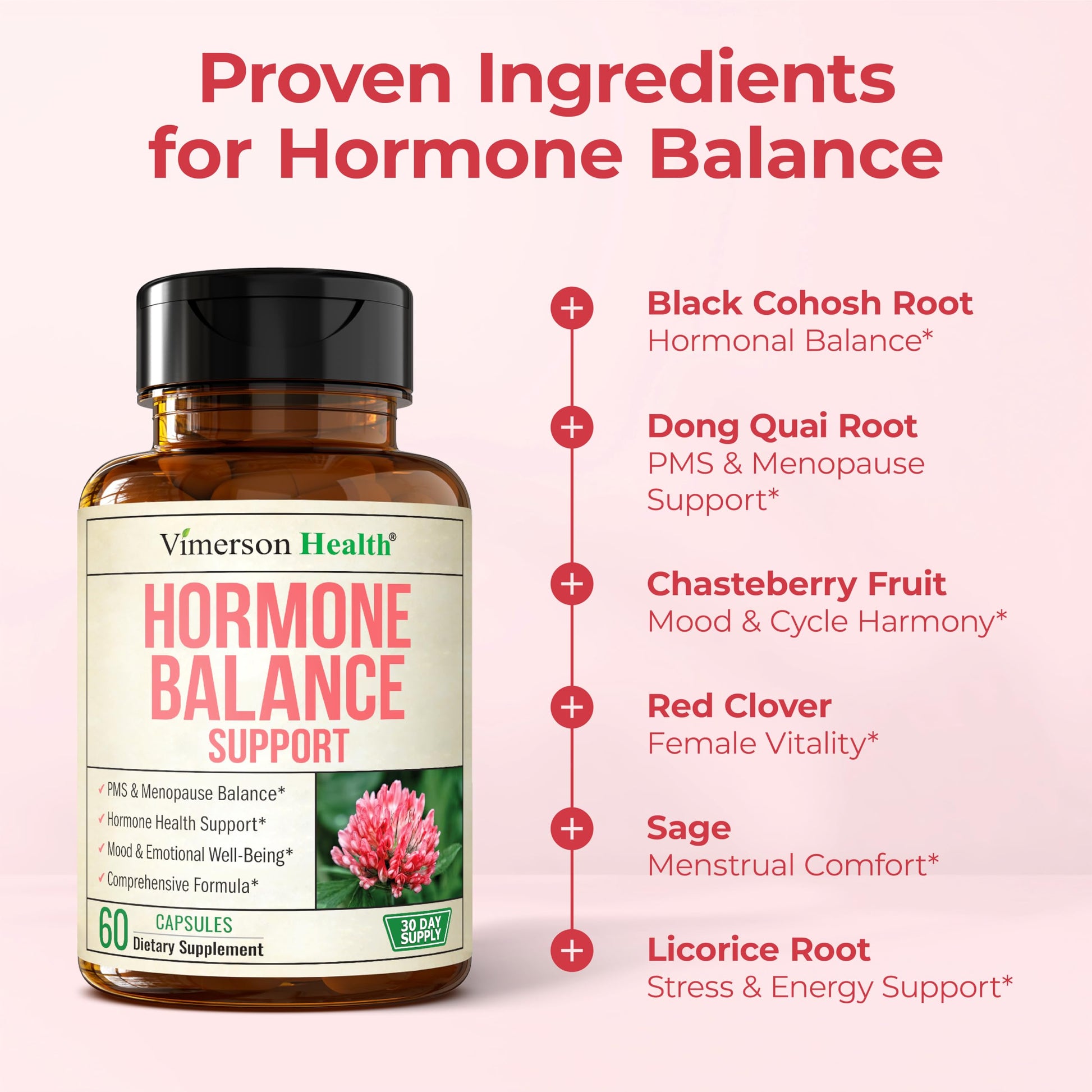 Side view of Vimerson Health Hormone Harmony 60 capsules