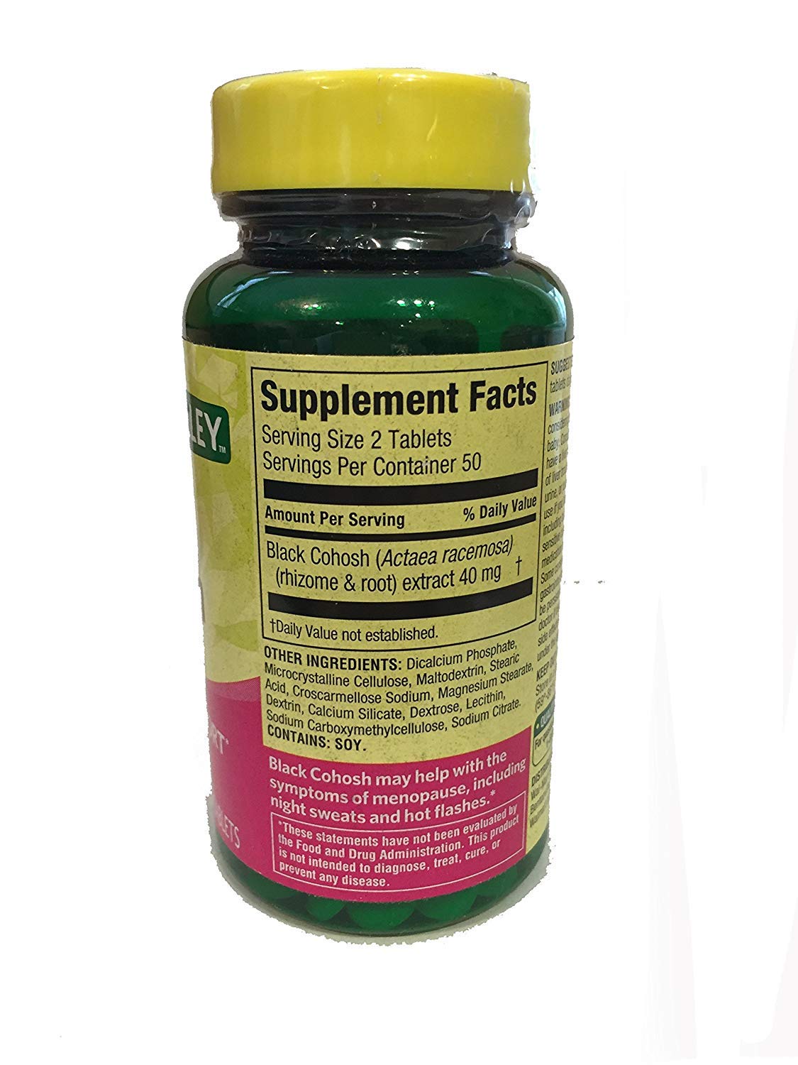 Premium Fusion Black Cohosh supplement bottle for menopause support
