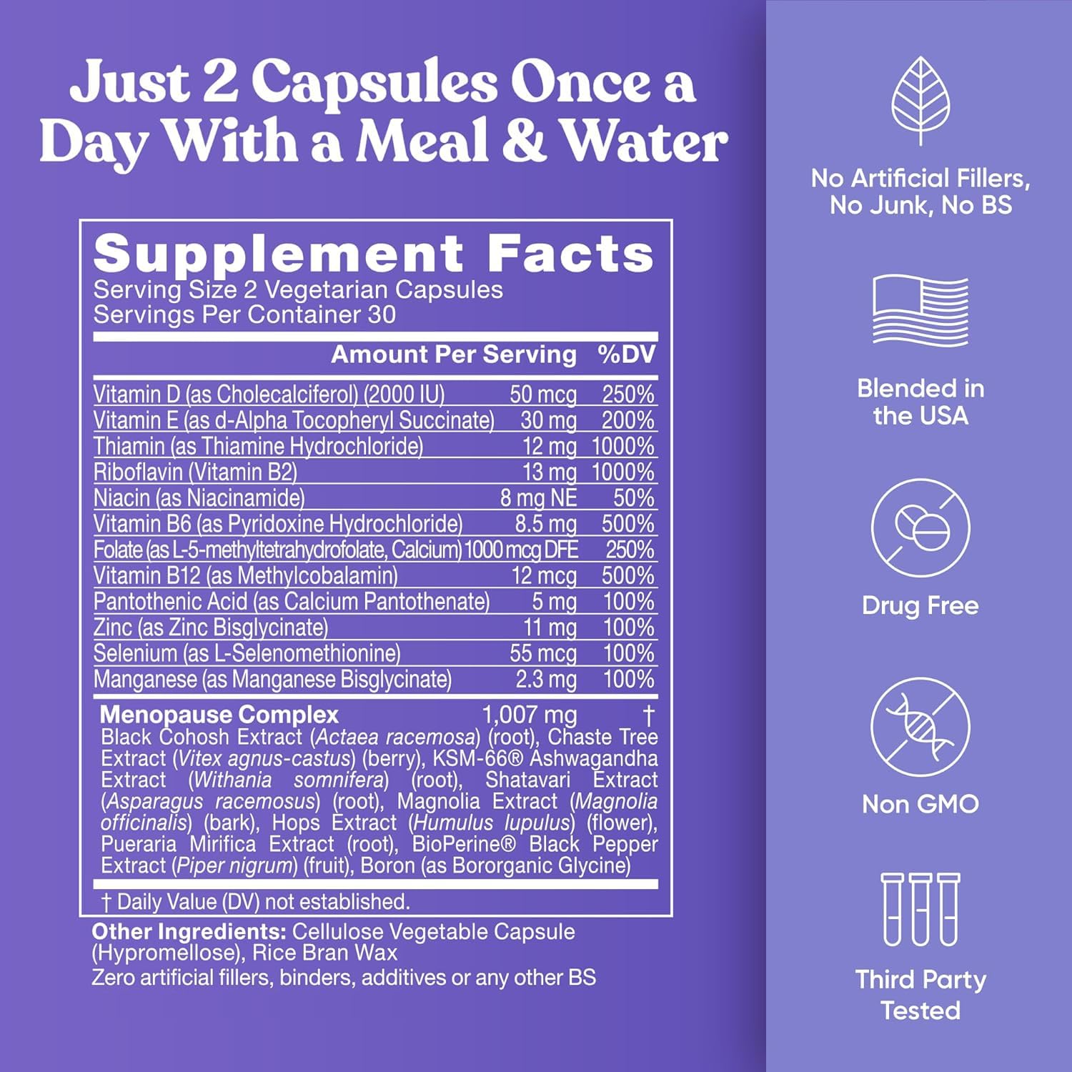Eu Natural Staying Cool menopause relief bottle ingredients list