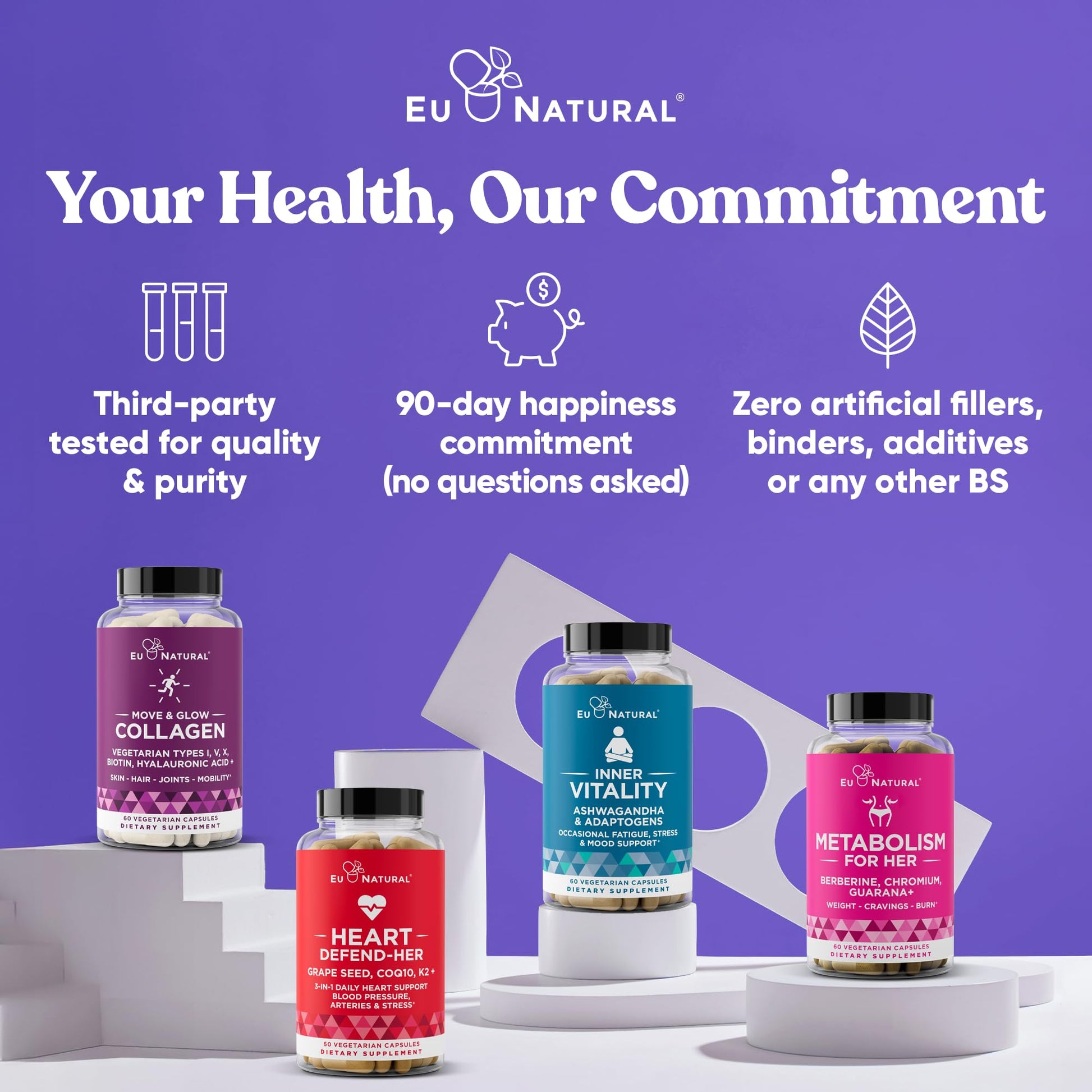 Eu Natural Staying Cool menopause supplement bottle on clean background