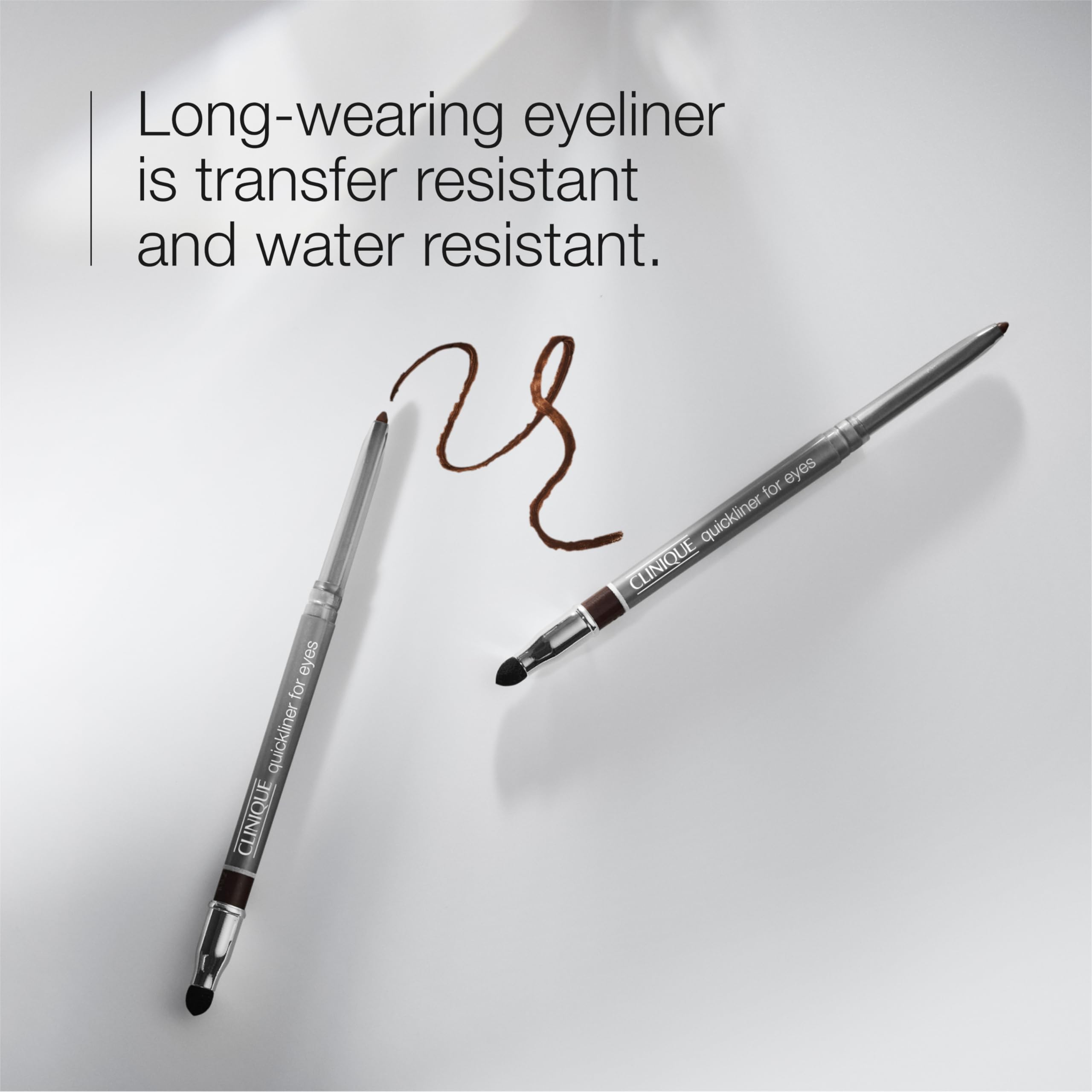 Dual-ended Clinique eyeliner showing pencil and smudger sponge