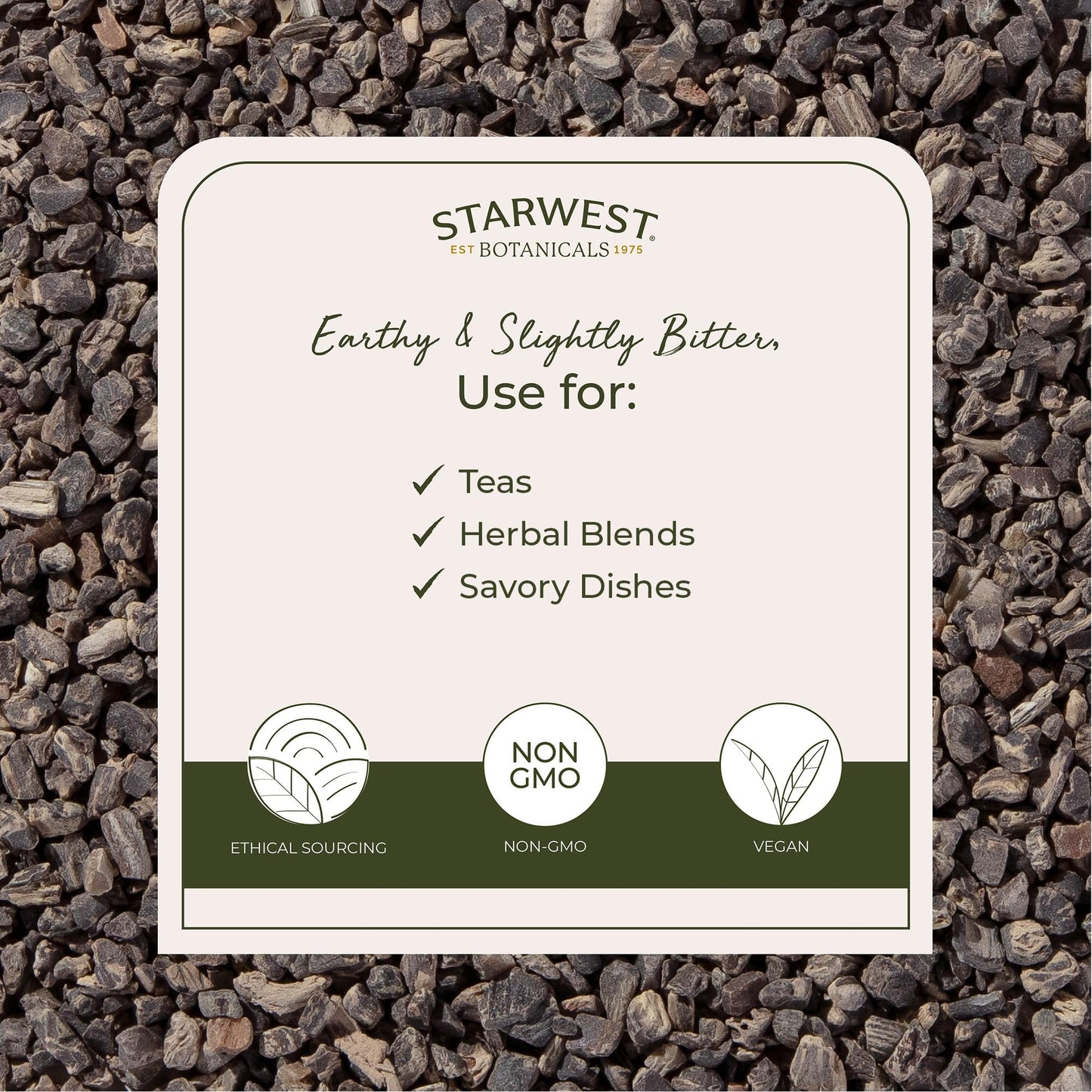 Starwest Botanicals organic black cohosh herb packaging details