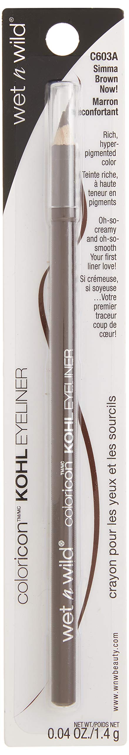 Wet N Wild Kohl Eyeliner Pencil showing the Simma Brown shade tip