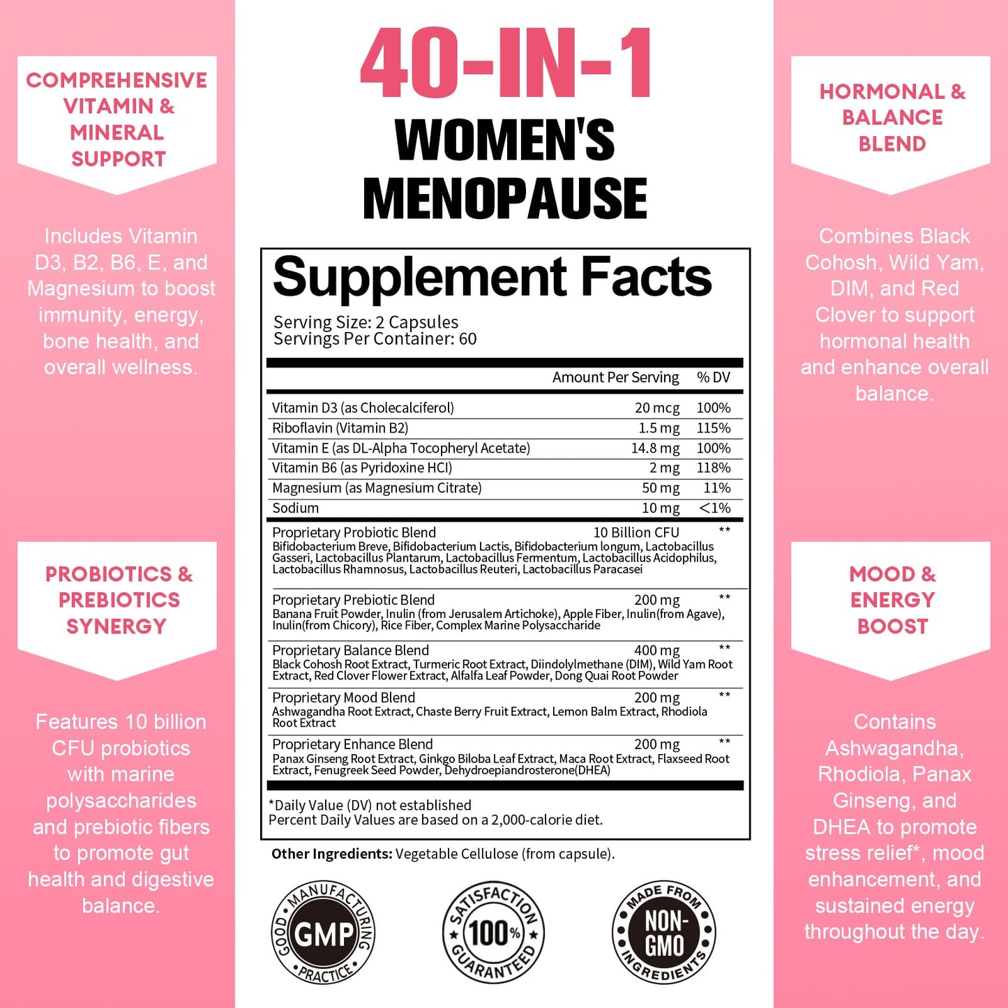 Top view of Totaria menopause supplement packaging