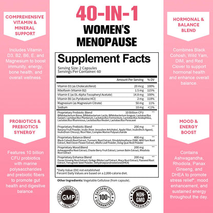 Top view of Totaria menopause supplement packaging