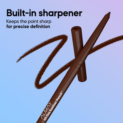 Close up of Almay eyeliner pencil tip and built-in sharpener