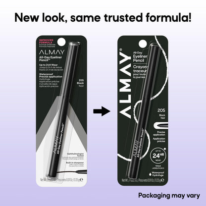 Almay eyeliner pencil for sensitive eyes in hand
