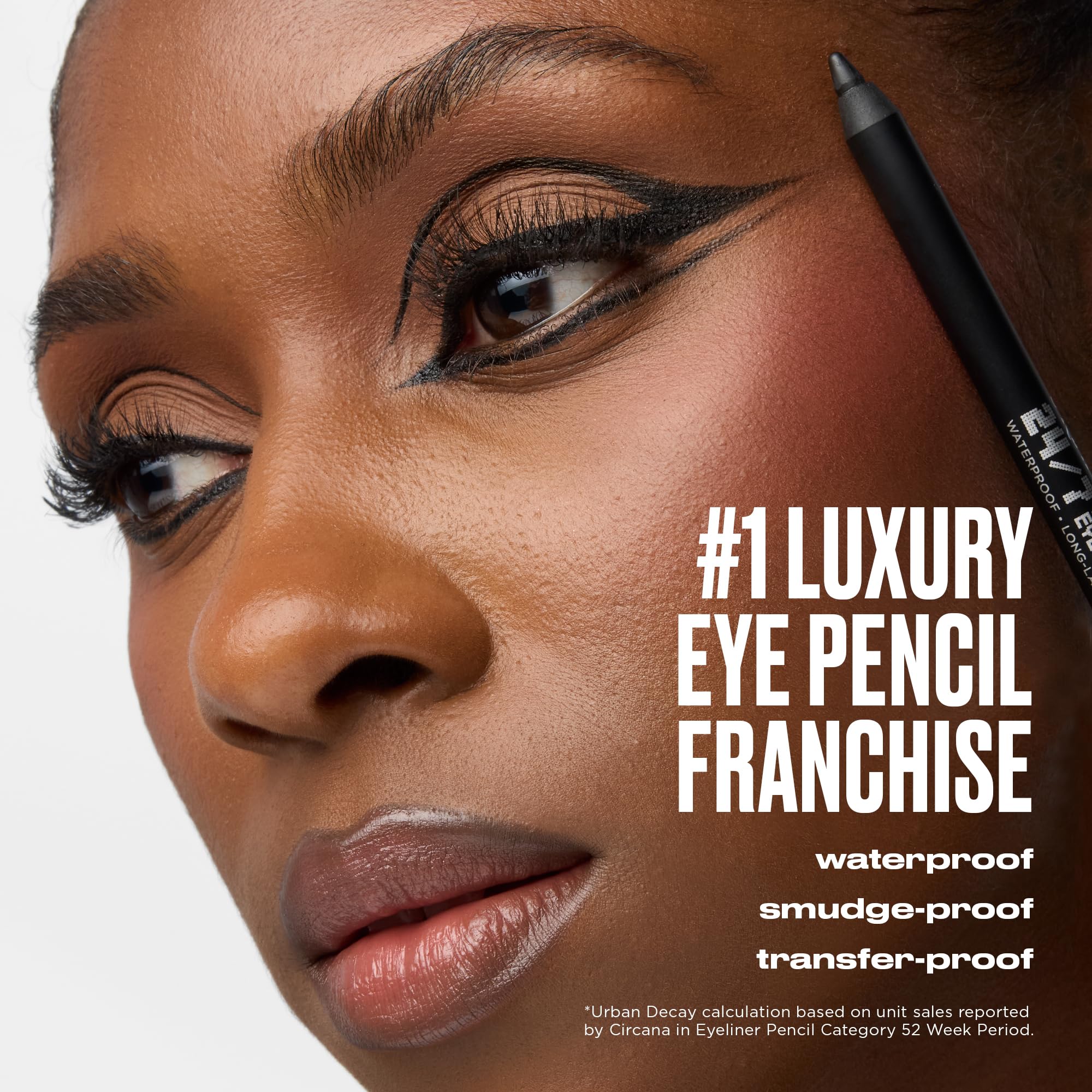 Swatch of Urban Decay 24/7 Glide-On Eyeliner in Perversion matte black