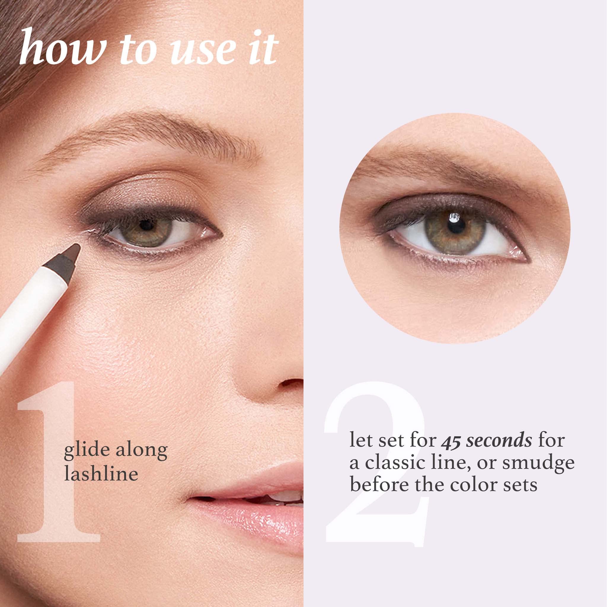 Julep waterproof eyeliner swatches on skin