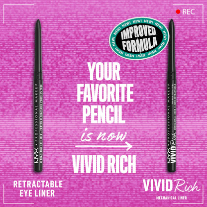 NYX retractable black eyeliner pencil packaging