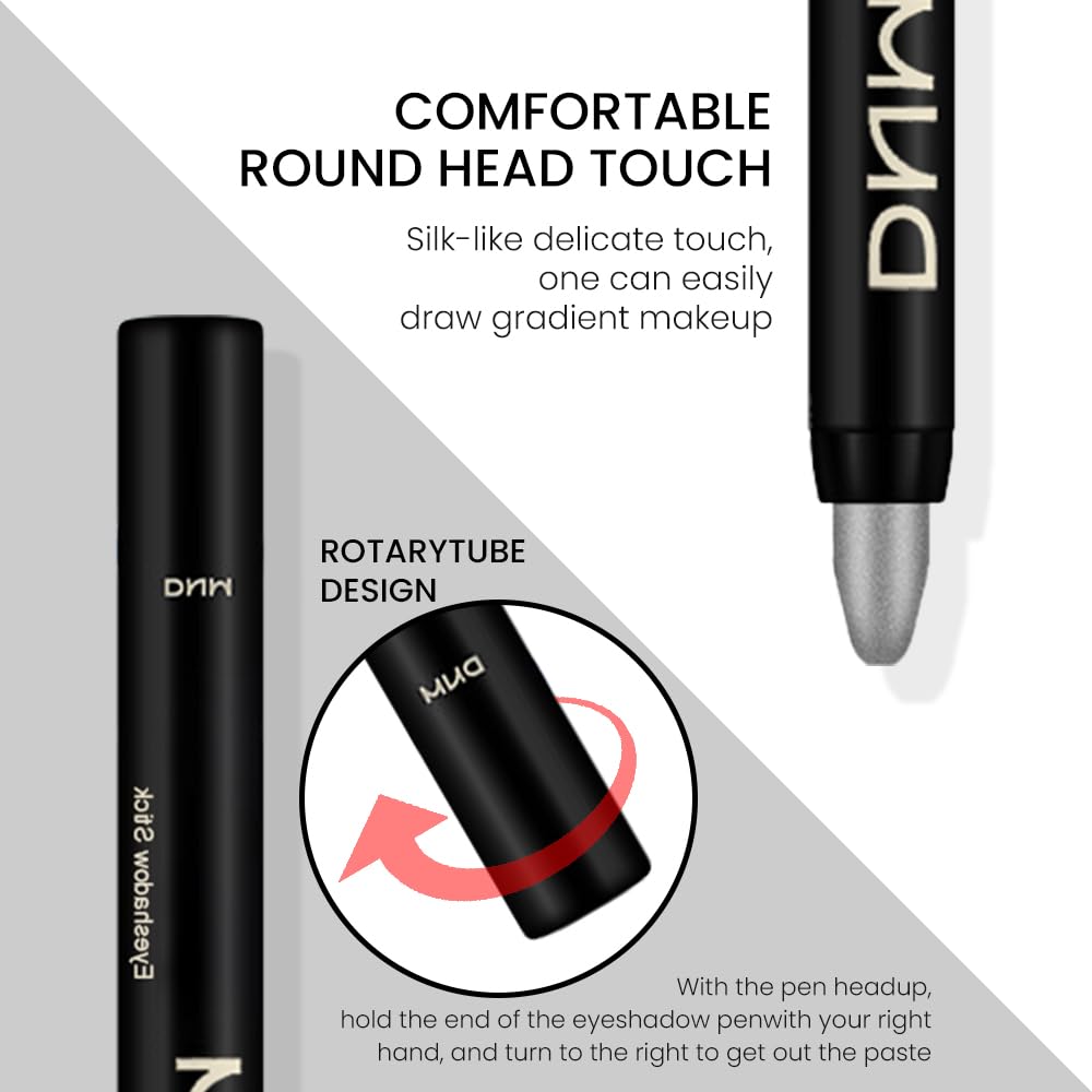 Kaely smoky eye makeup look created with metallic shadow sticks