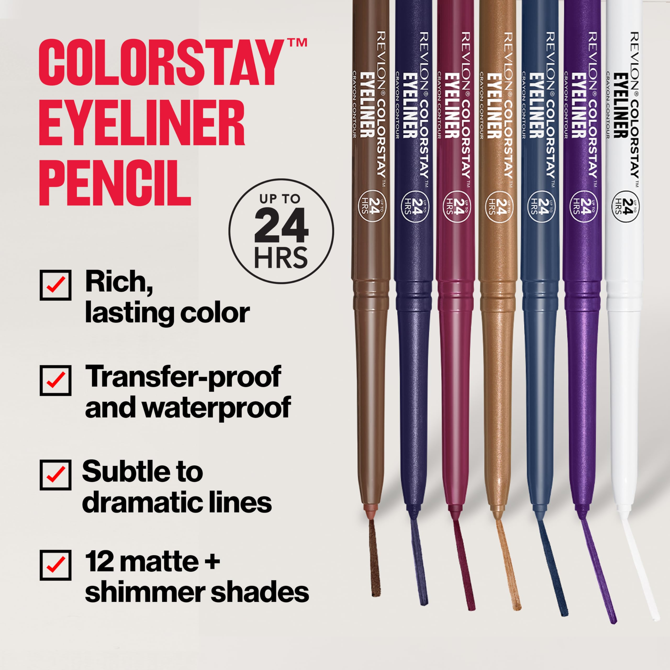 Close up of Revlon ColorStay 201 Black eyeliner tip