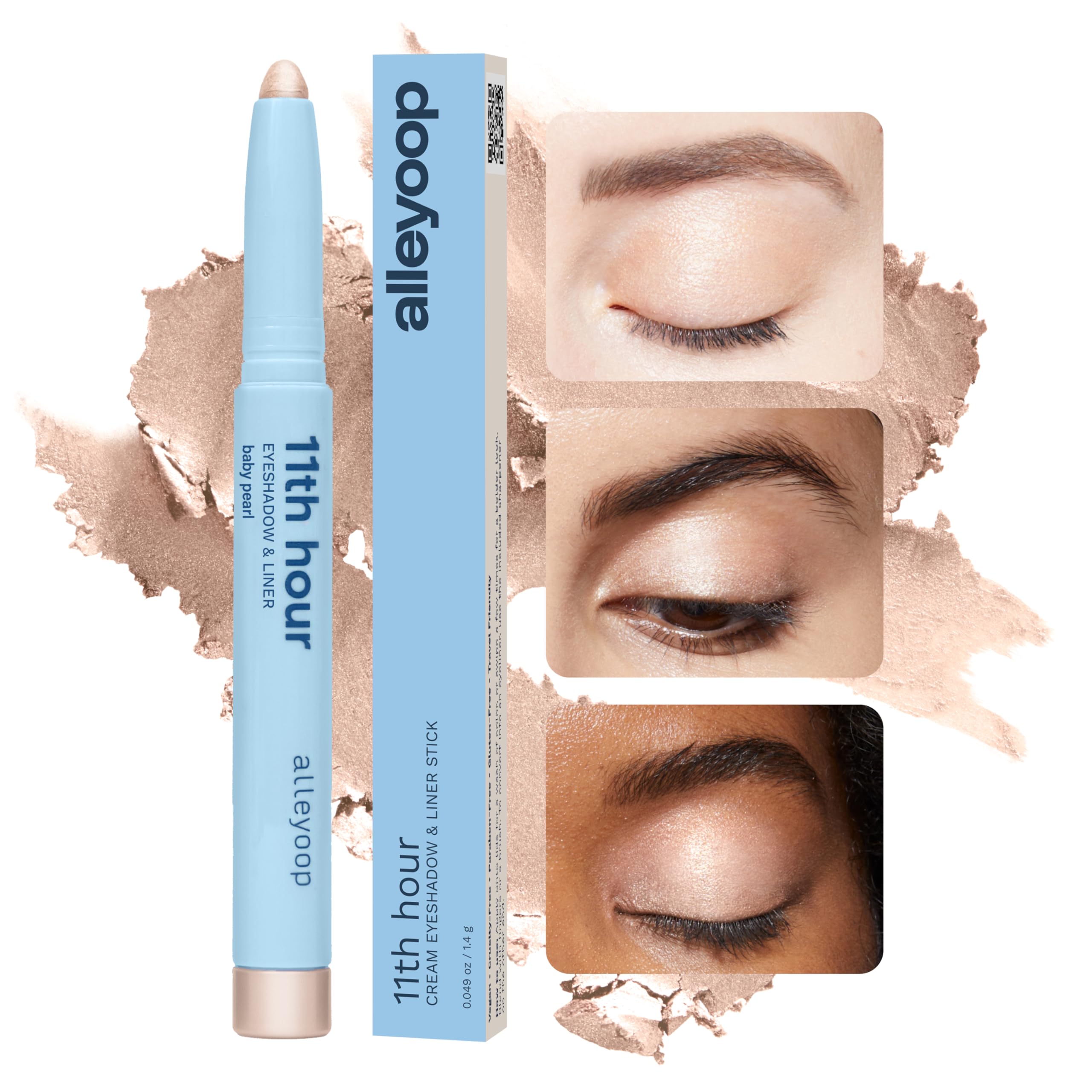 Alleyoop 11th Hour Cream Eyeshadow Stick showing texture and shimmer finish