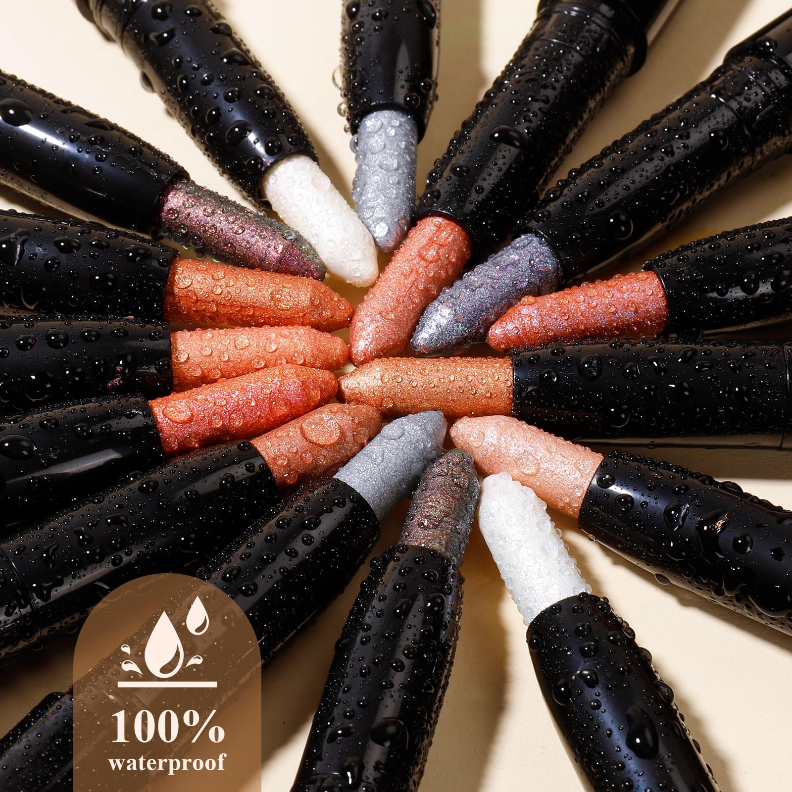 Close up of Amethyst Matte eyeshadow stick pigment swatch