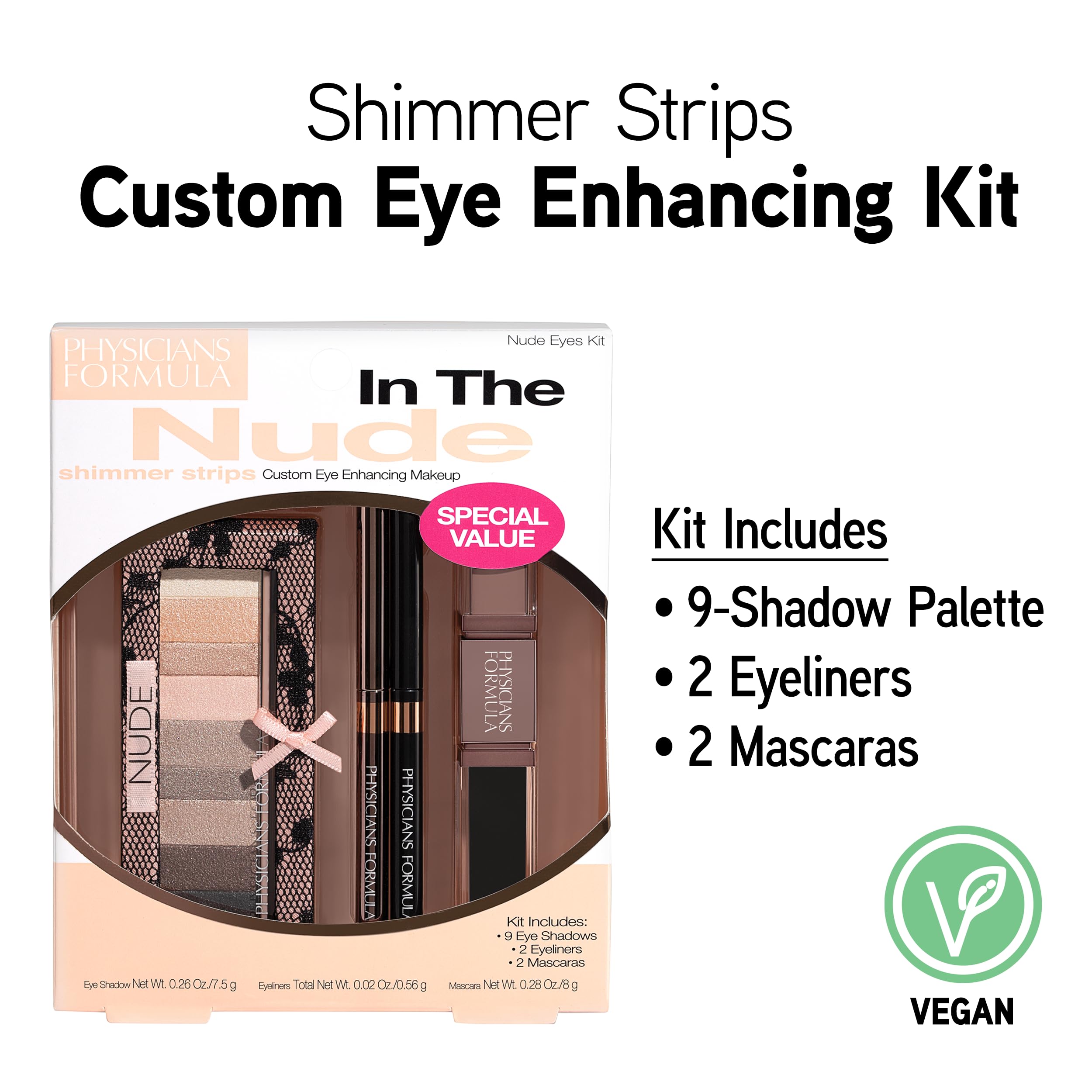 Physicians Formula Nude eyeshadow palette with 9 neutral shades