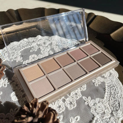 Erinde 10 Colors matte eyeshadow palette packaging back side
