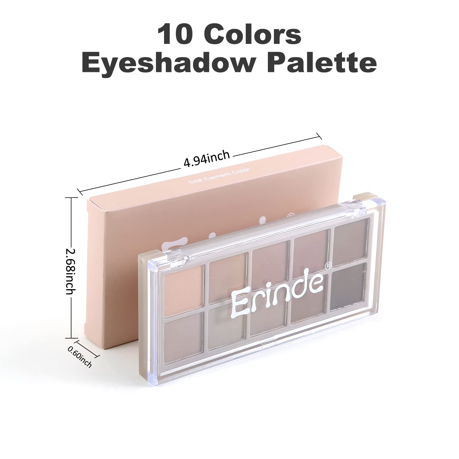 Professional makeup look created using Erinde Cement matte eyeshadow palette