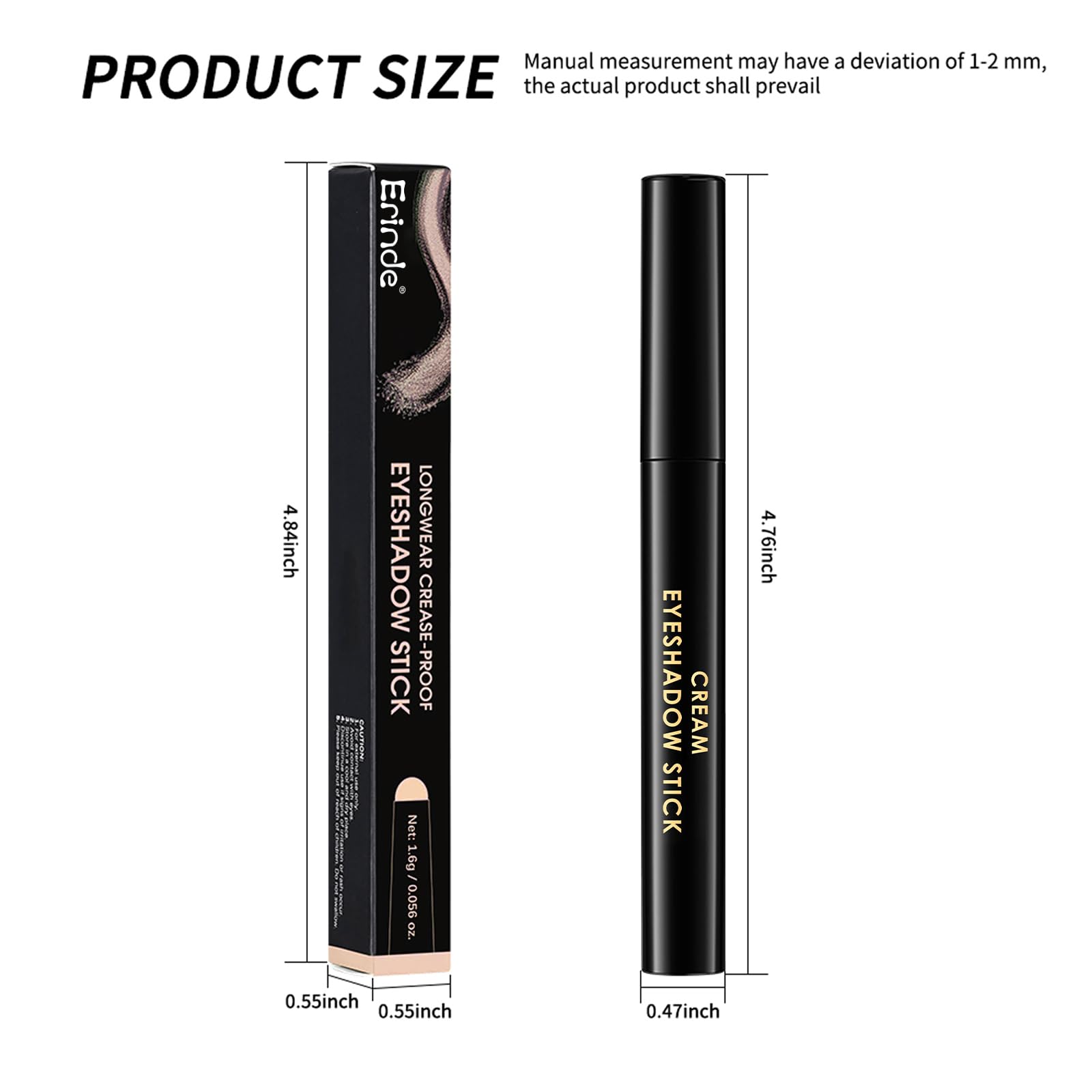 Erinde waterproof cream eyeshadow stick full collection view